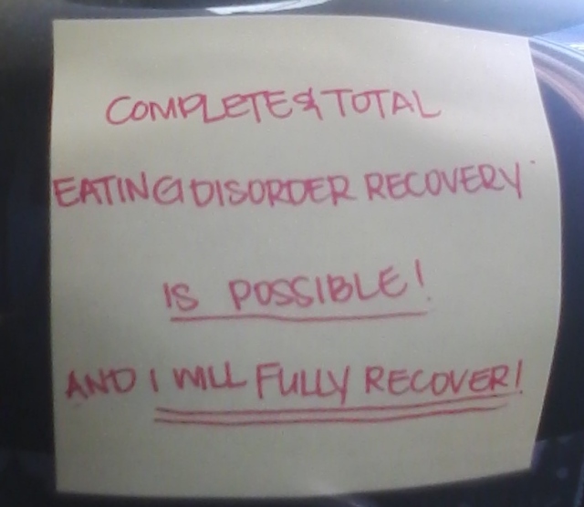 Sticky Note to Recovery
